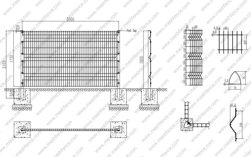 facade mesh screen piping isometric drawings